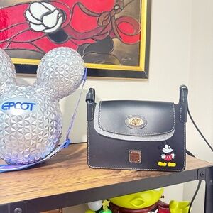 Black Crossbody Douney and Bourke  Bag with Mickey Mouse Design NWT